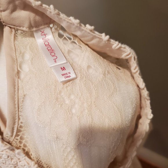 Off White Cream Lace Tank Top Style Blouse - Picture 9 of 11